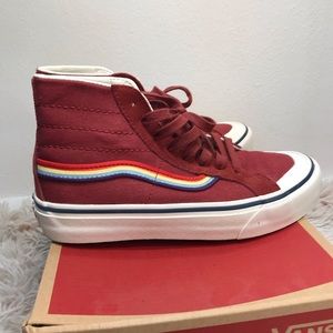 Vans Sk8 Hi 138 Decon Red Rainbow Marshmallow